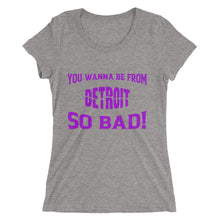 Load image into Gallery viewer, Women&#39;s &quot;Detroit&quot; t-shirt - Purple Print