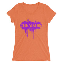 Load image into Gallery viewer, Women&#39;s &quot;Headass&quot; t-shirt - Purple Print