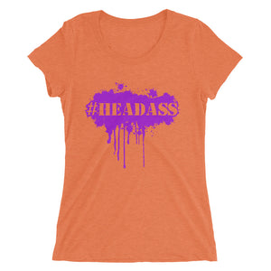 Women's "Headass" t-shirt - Purple Print