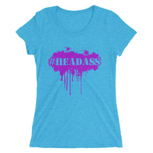 Load image into Gallery viewer, Women&#39;s &quot;Headass&quot; t-shirt - Purple Print