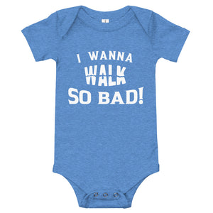 Infant "Walk" Onesie  - White Print