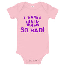 Load image into Gallery viewer, Infant &quot;Walk&quot; Onesie  - Purple Print