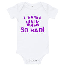 Load image into Gallery viewer, Infant &quot;Walk&quot; Onesie  - Purple Print