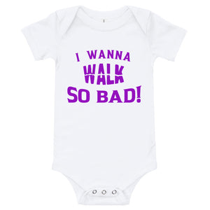 Infant "Walk" Onesie  - Purple Print