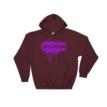 Load image into Gallery viewer, Purple &quot;Headass&quot; Hooded Sweatshirt