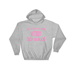 Pink "Detroit" Hooded Sweatshirt