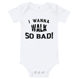 Infant "Walk" Onesie  - Black Print