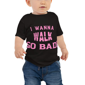 Baby "Walk" Tee - Pink Print