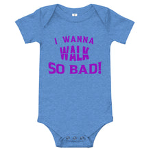 Load image into Gallery viewer, Infant &quot;Walk&quot; Onesie  - Purple Print