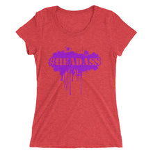 Load image into Gallery viewer, Women&#39;s &quot;Headass&quot; t-shirt - Purple Print