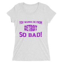 Load image into Gallery viewer, Women&#39;s &quot;Detroit&quot; t-shirt - Purple Print