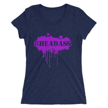 Load image into Gallery viewer, Women&#39;s &quot;Headass&quot; t-shirt - Purple Print