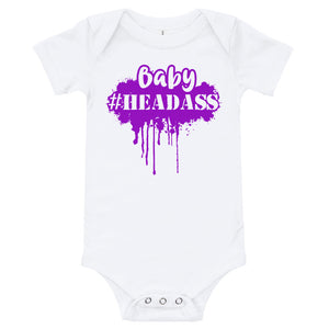 Infant "Headass" Onesie  - Purple Print