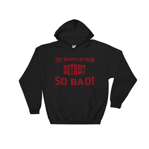 Red "Detroit" Hooded Sweatshirt