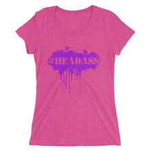 Load image into Gallery viewer, Women&#39;s &quot;Headass&quot; t-shirt - Purple Print