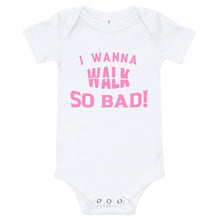 Load image into Gallery viewer, Infant &quot;Walk&quot; Onesie  - Pink Print