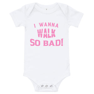 Infant "Walk" Onesie  - Pink Print