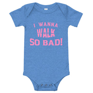 Infant "Walk" Onesie  - Pink Print