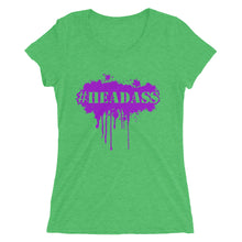 Load image into Gallery viewer, Women&#39;s &quot;Headass&quot; t-shirt - Purple Print