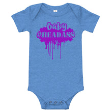 Load image into Gallery viewer, Infant &quot;Headass&quot; Onesie  - Purple Print