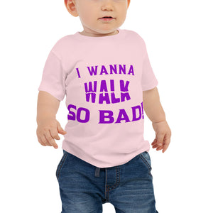 Baby "Walk" Tee - Purple Print