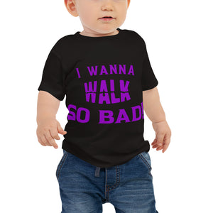 Baby "Walk" Tee - Purple Print